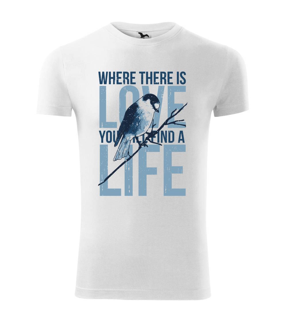Tričká so zvieratami - Bird love - Viper FIT - Pánske zúžené tričko
