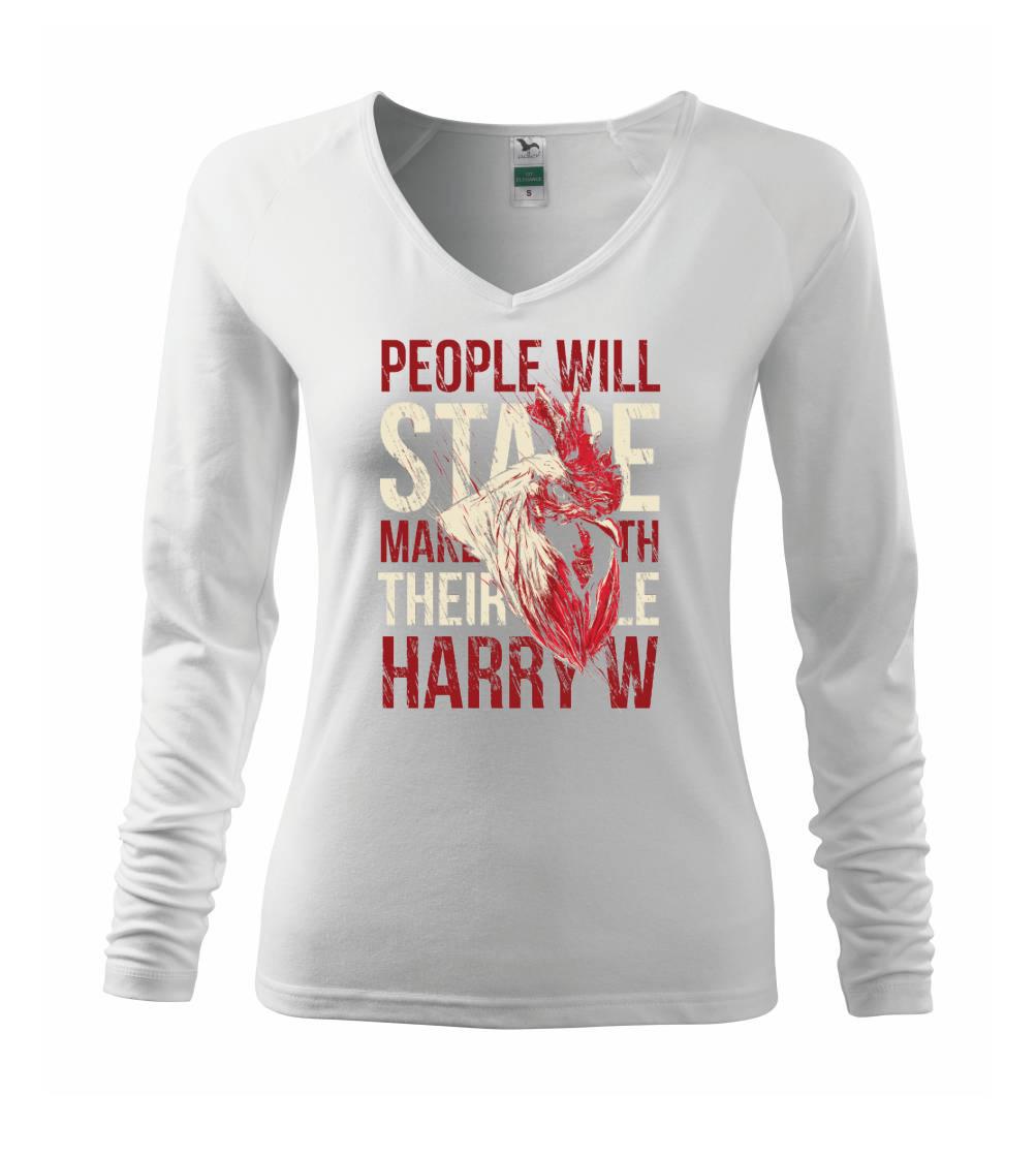 Tričká so zvieratami - Chicken stare - Tričko dámske Elegance