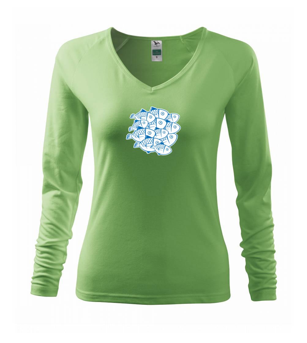 Tričká pre rybárov s potlačou - Kŕdeľ rýb - Tričko dámske Elegance