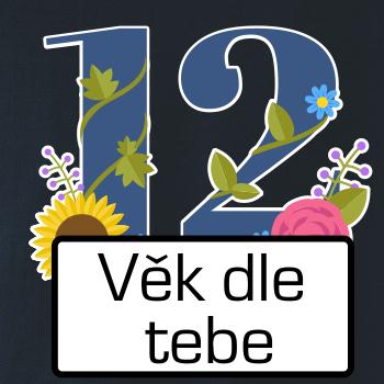 Kvetinové číslo kreslené - vlastný vek