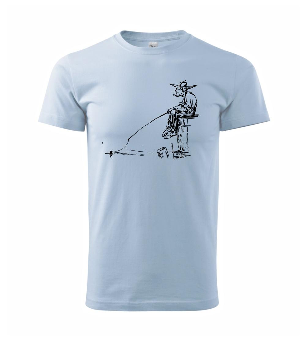 Kreslený rybár na pni Kreslený rybár na pni