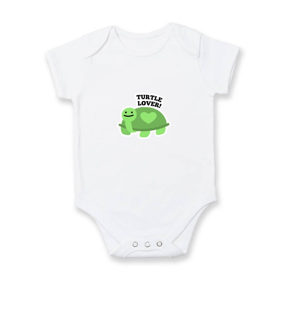 Tričká so zvieratami - Turtle lover - kreslený - Body dojčenské s krátkym rukávom