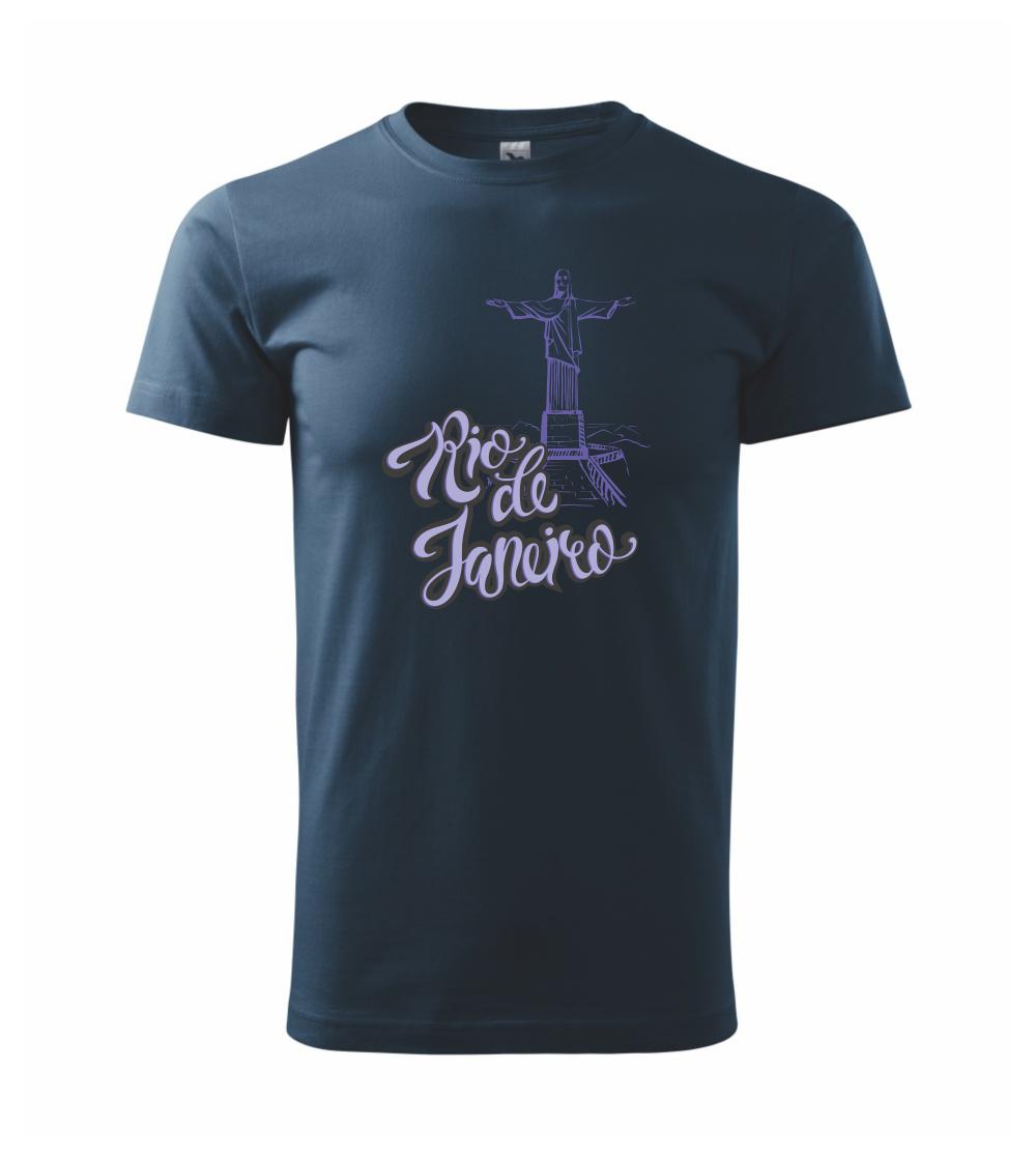 Ostatné mestá / miesta - Brazil Rio Janeiro Lettering - Klasické pánske tričko vyššej gramáže