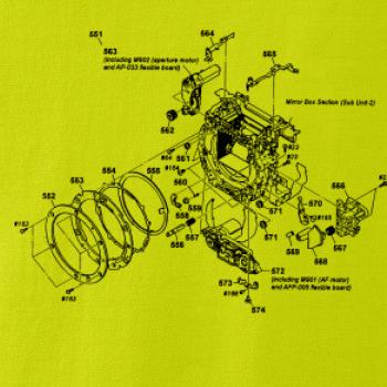 Nákres uzávierka starý fotoaparát