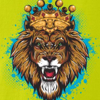 Lev kreslený s korunou