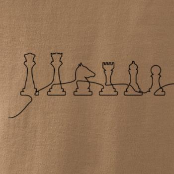 Šachové figúrky v rade - obrys