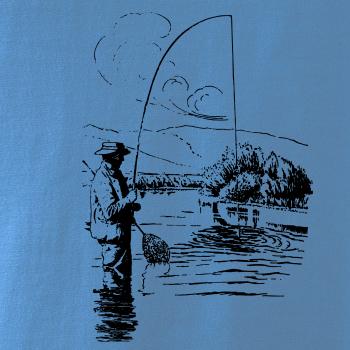 Kreslený rybár s podberákom Kreslený rybár s podberákom