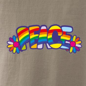 Peace nápis dúhový