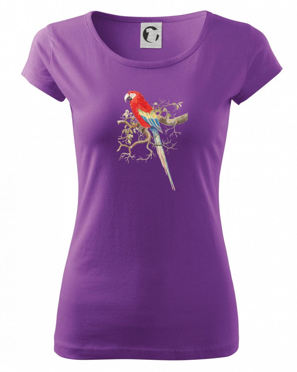 Papagáj  na listnatom strome Papagáj  na listnatom strome