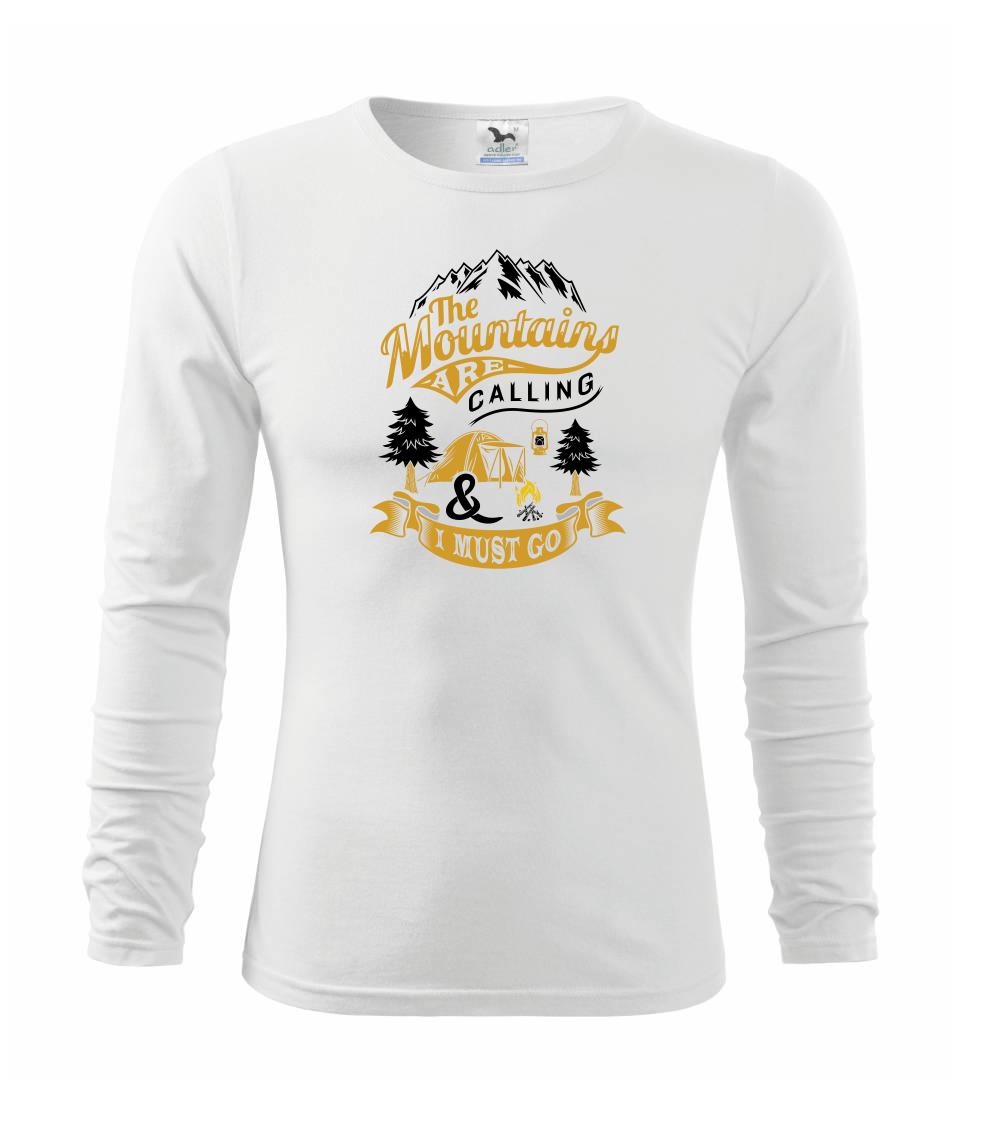 Trička na kempovanie - The Mountains are Calling Camping - Tričko detské Long Sleeve