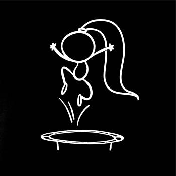 Skákajúci dievčatko