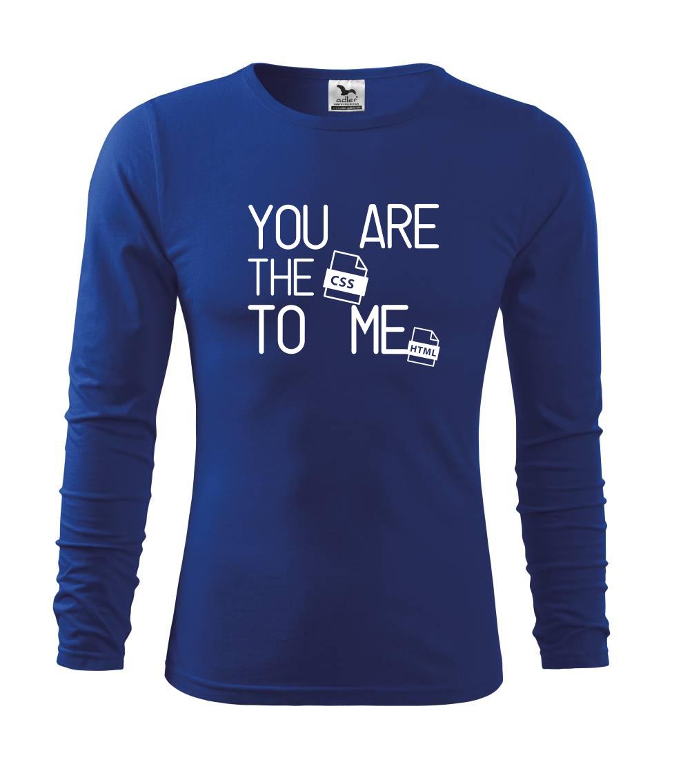 Tričká pre ajťákov - CSS to me HTML - Tričko detské Long Sleeve