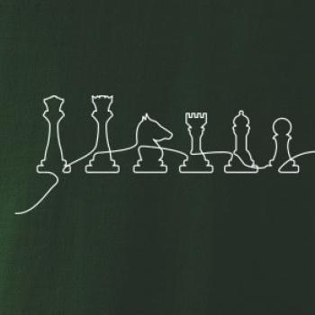 Šachové figúrky v rade - obrys