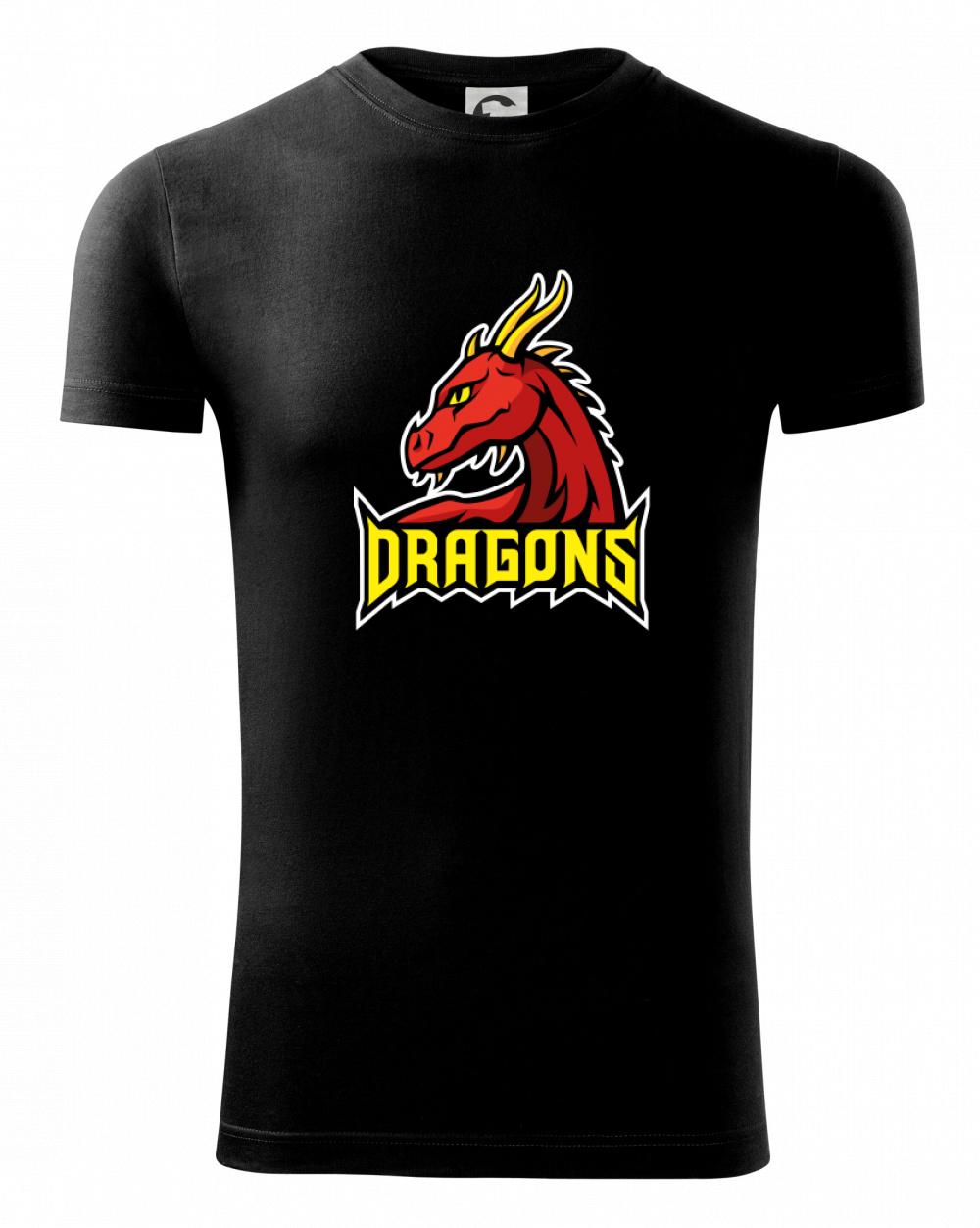 Tričká pre fotografov - Dragons - logo týmu červené (Hana-creative) - Viper FIT - Pánske zúžené tričko