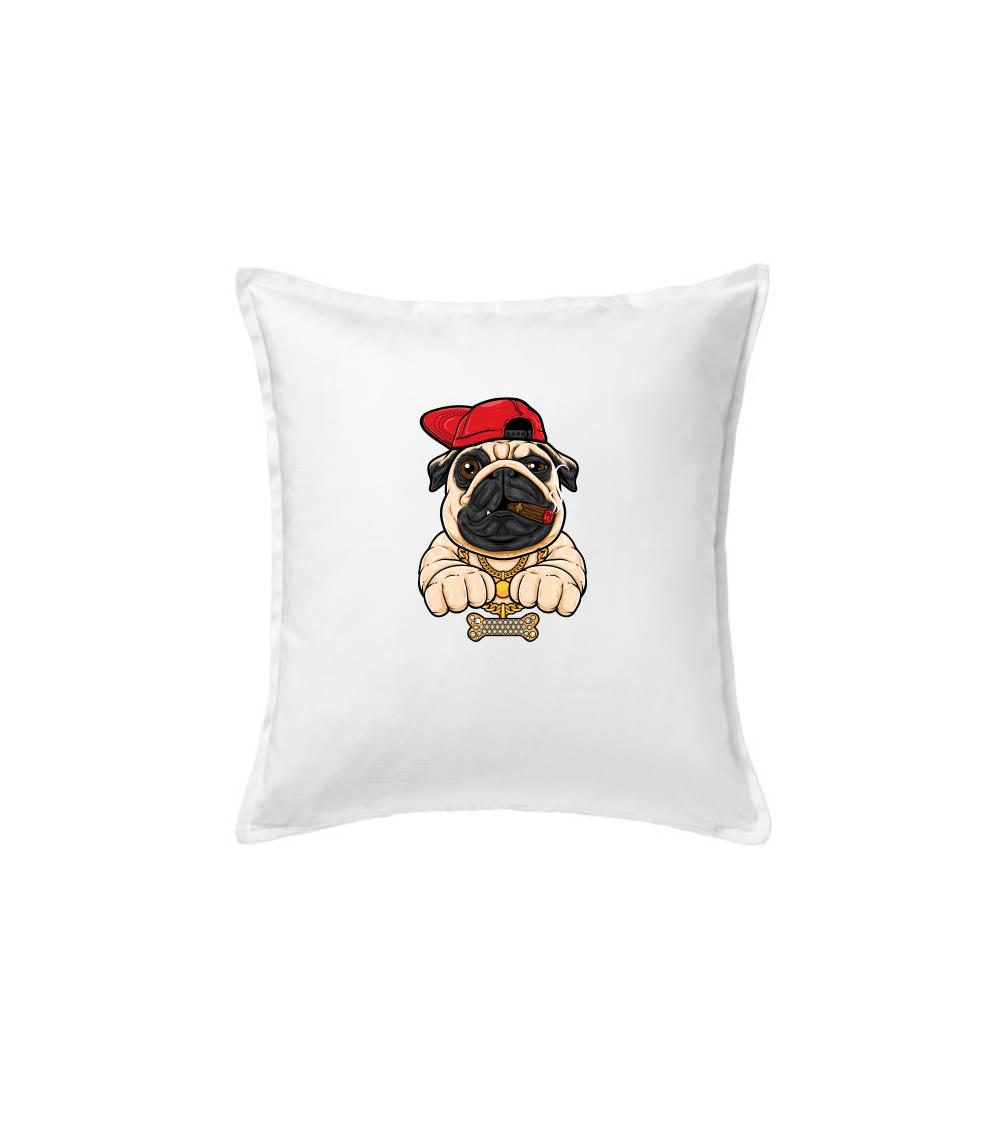 Mops na tričku - Mopsík hip hop - Vankúš 50x50