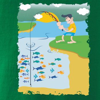 Rybár, ktorý má smolu farebný