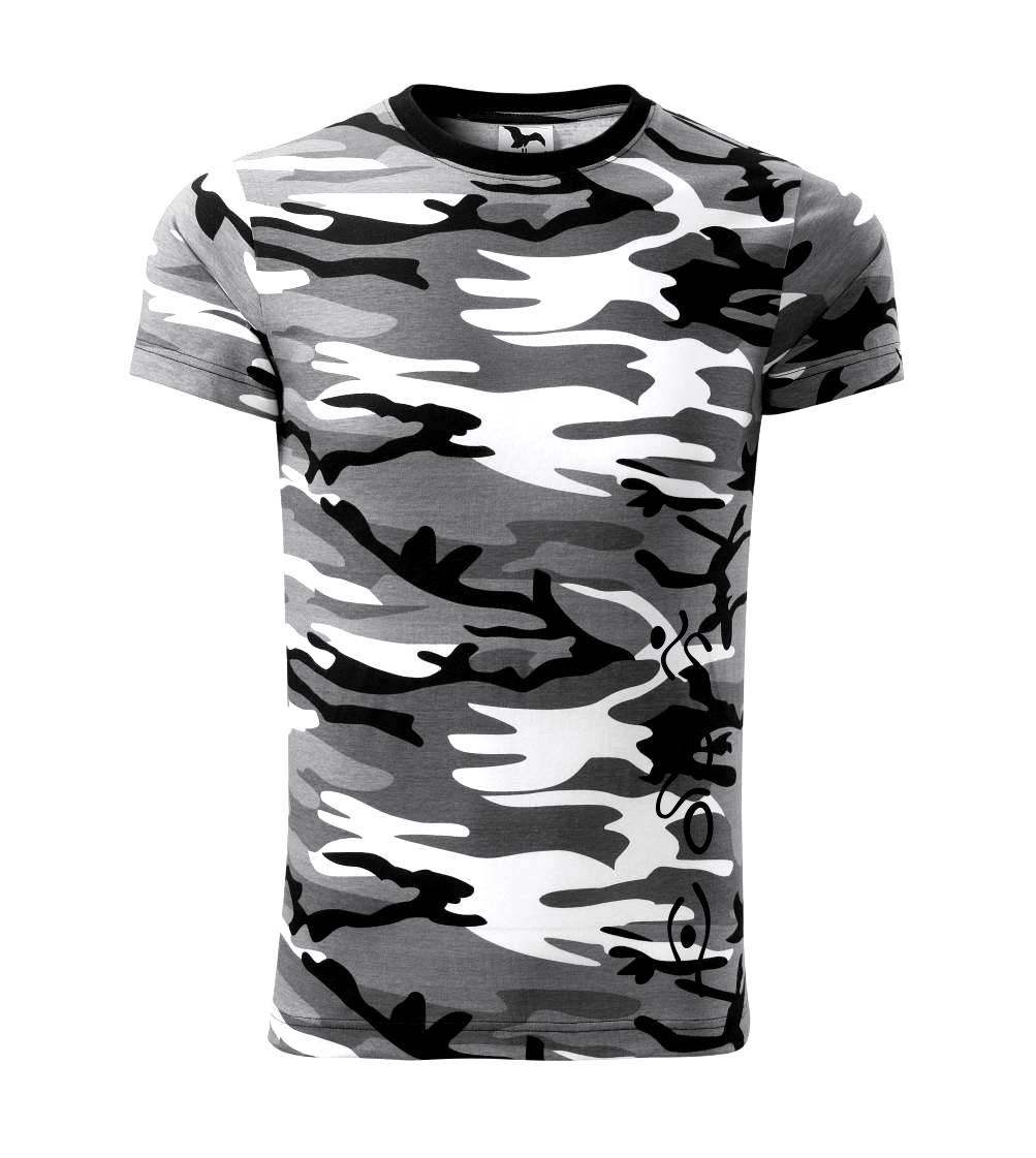 Tričko ako darček pre cyklistu - Triathlon na výšku - Army CAMOUFLAGE