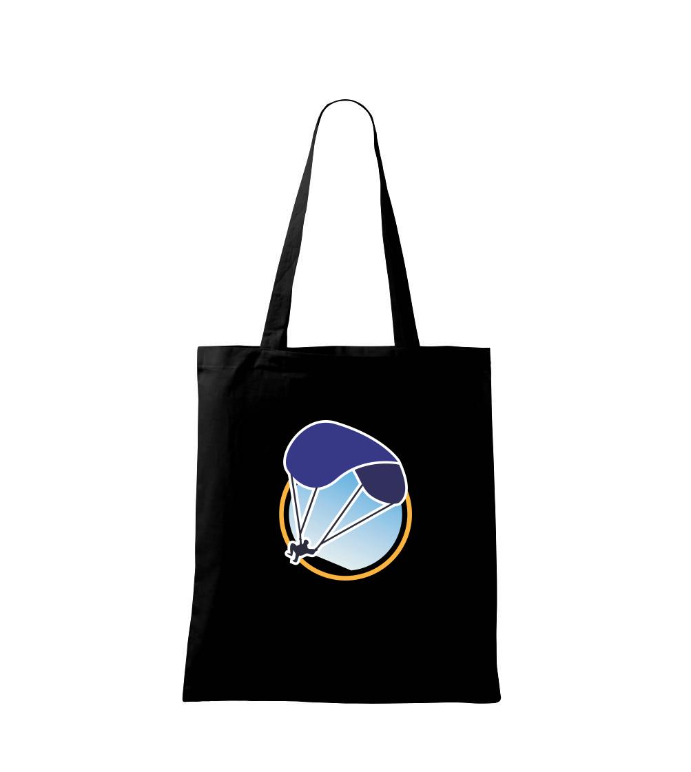 Paragliding modrý padák v kruhu