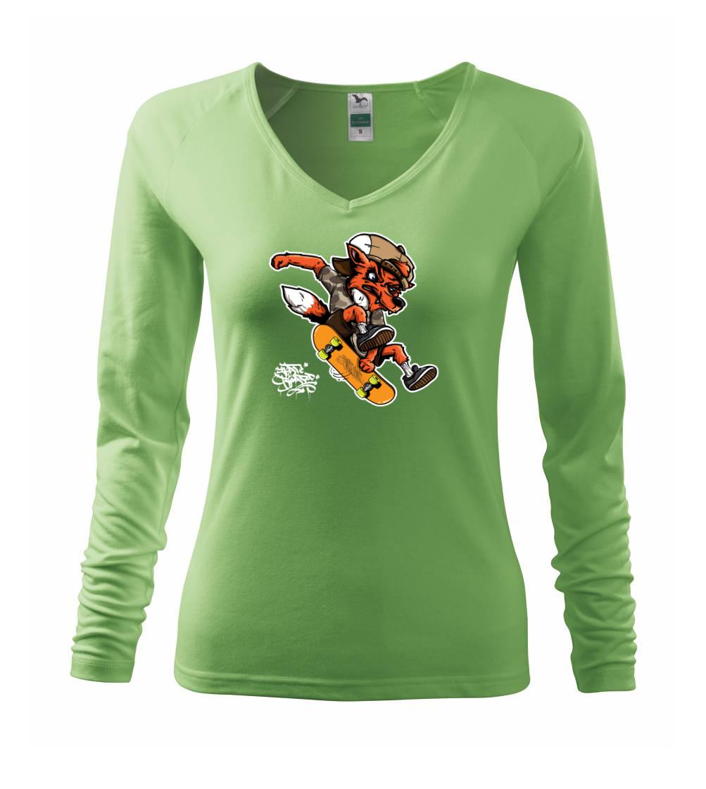 Longboard a Skatebord - Skate crazy fox - Tričko dámske Elegance