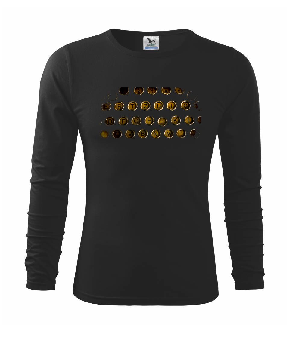 Grafické tričká - Starý písací stroj - Tričko detské Long Sleeve