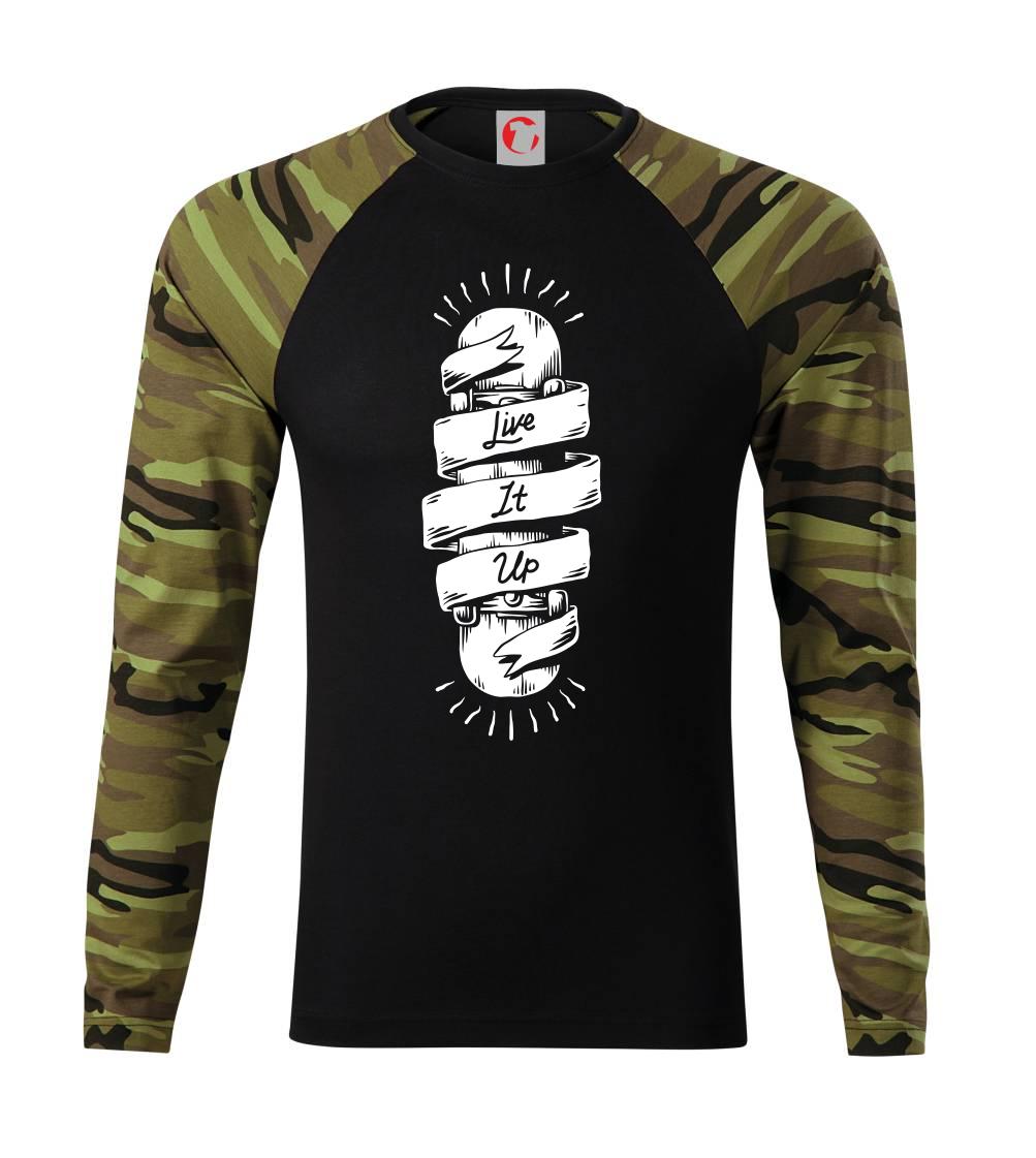 Longboard a Skatebord - Skate live if up - Camouflage LS