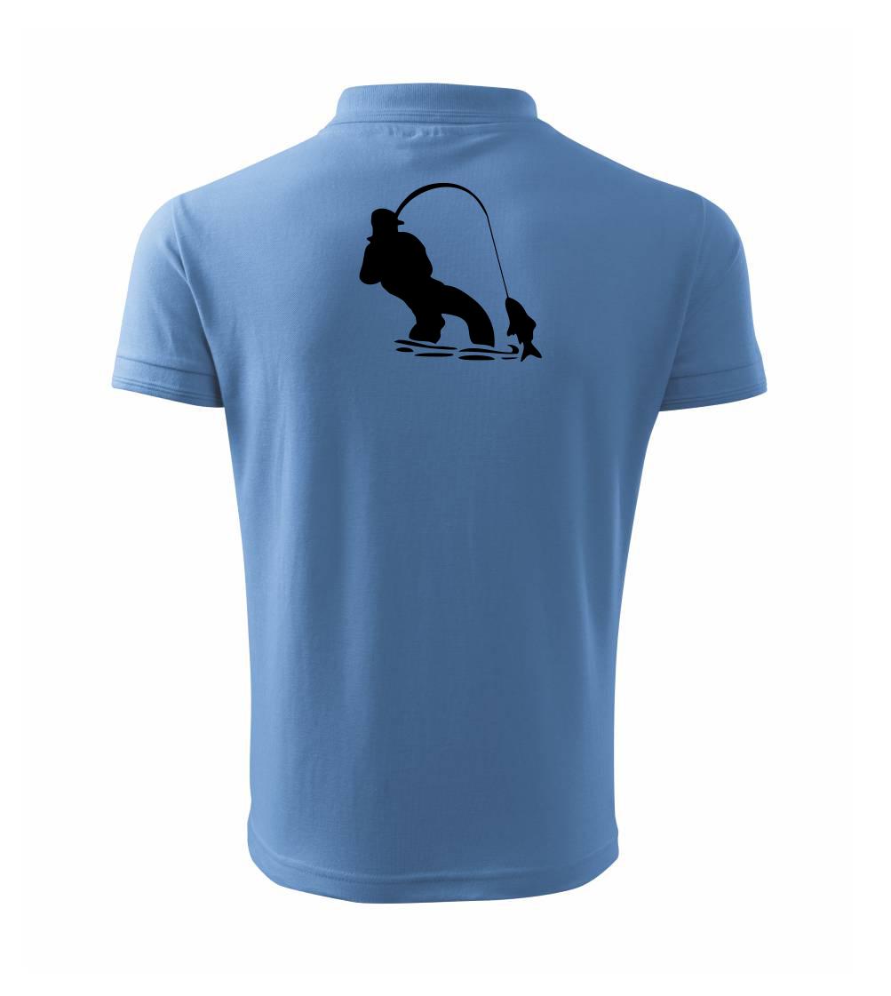 Rybár ťahajúce rybu Rybár ťahajúce rybu