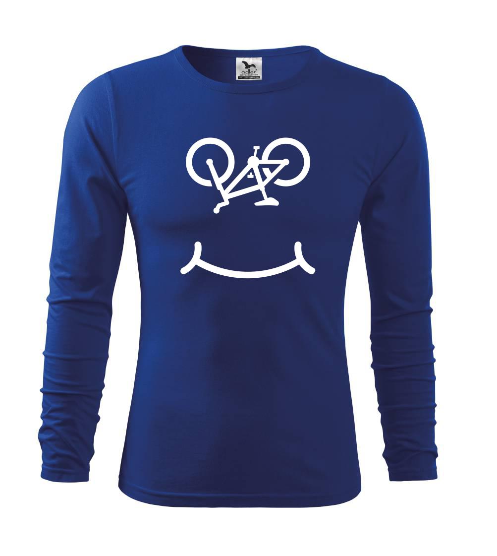 Tričko ako darček pre cyklistu - Bicykel úsmev - Tričko detské Long Sleeve
