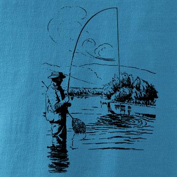 Kreslený rybár s podberákom Kreslený rybár s podberákom