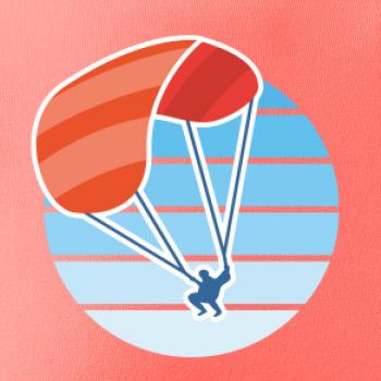 Paragliding oranžový v modrom koliesku