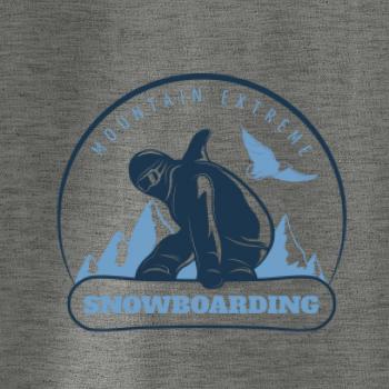 Mountain extreme snowboarding okrúhle