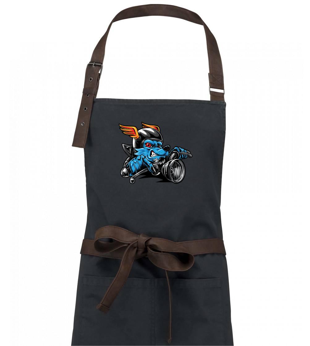 Tričká s vlkom - Motorkár vlk - Zástera Vintage