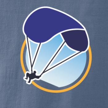 Paragliding modrý padák v kruhu