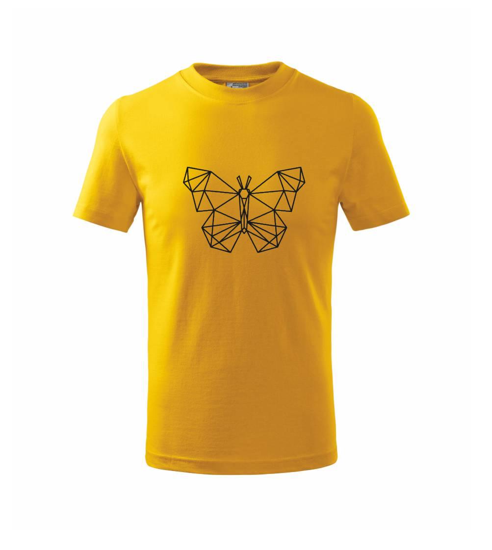 Geometrické zvieratá - Geometria - motýľ - Tričko detské bavlnené