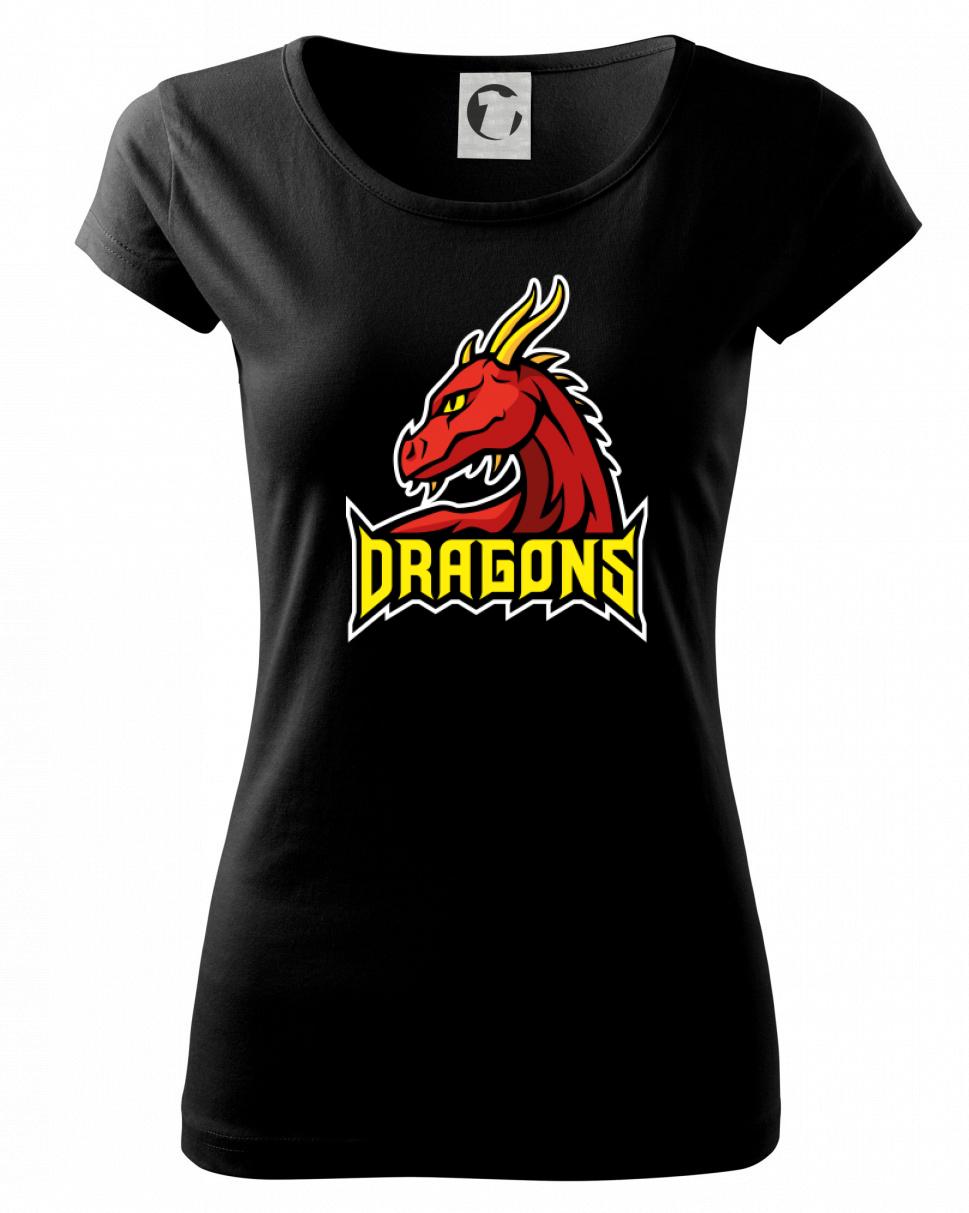 Tričká pre fotografov - Dragons - logo týmu červené (Hana-creative) - Dámske tričko Pure