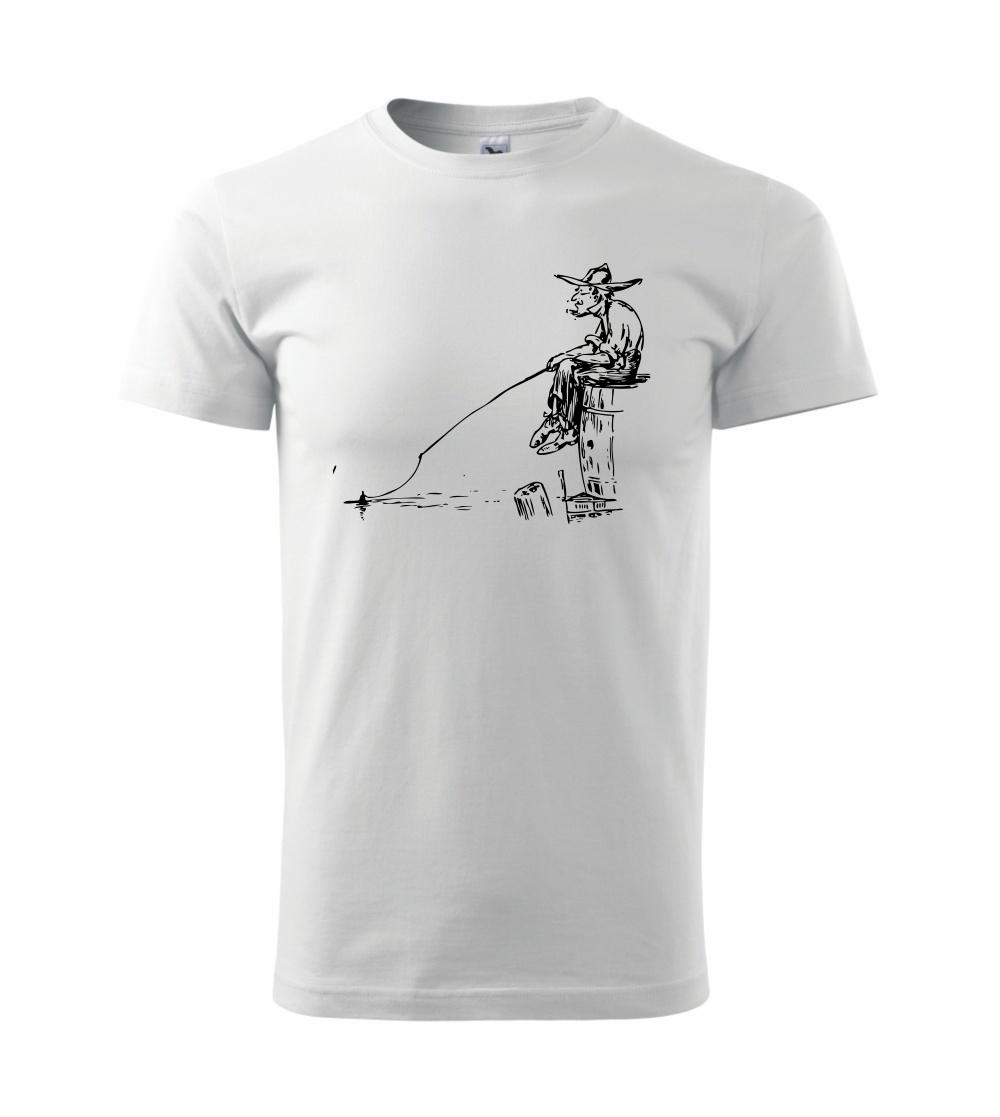 Kreslený rybár na pni Kreslený rybár na pni