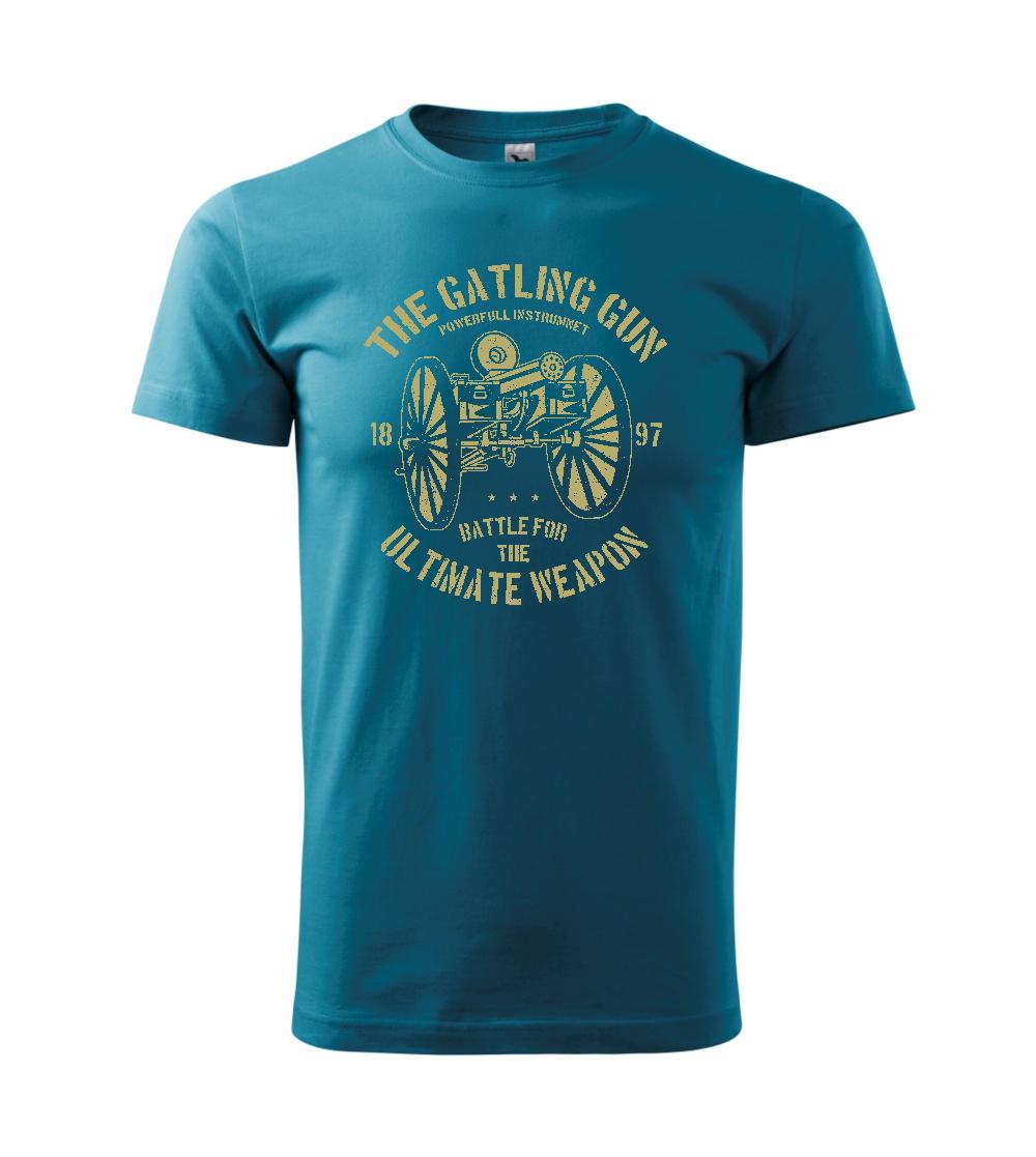 The Gatling Gun - Klasické pánske tričko vyššej gramáže