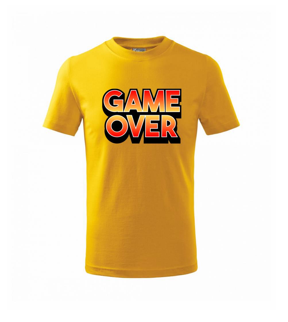 Tričká pre ajťákov - Game over - nápis farebný - Tričko detské bavlnené