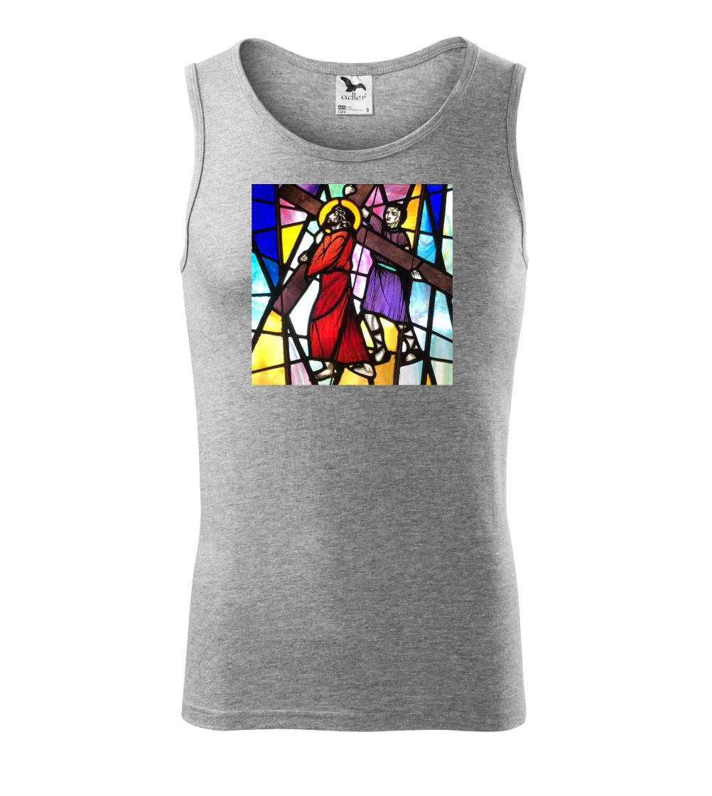 Vitráž - Ježiš a kríž Vitráž - Ježiš a kríž