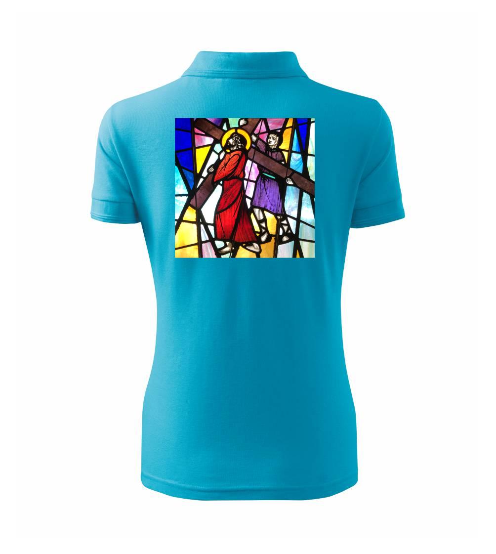 Vitráž - Ježiš a kríž Vitráž - Ježiš a kríž