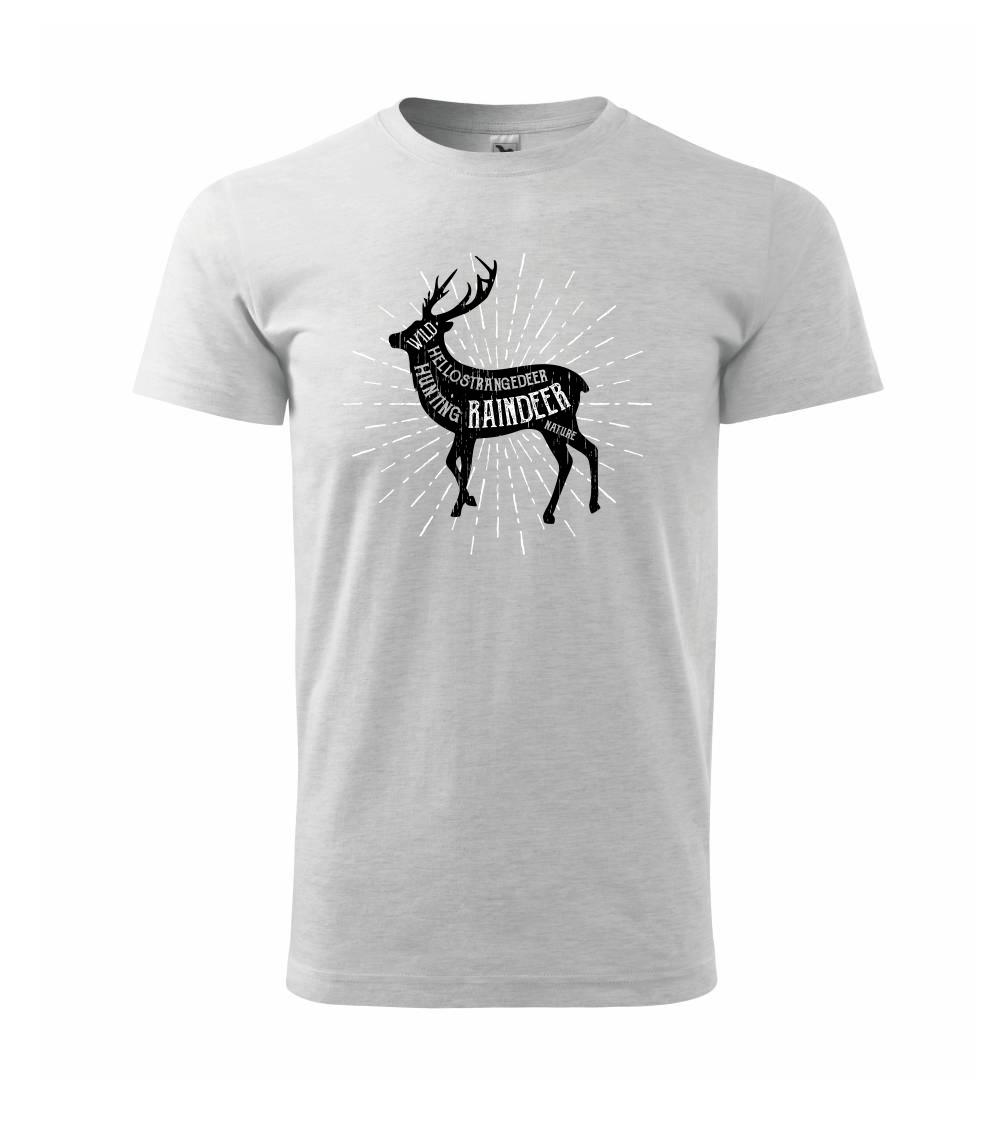 Tričká so zvieratami - Deer raindeer - Klasické pánske tričko vyššej gramáže