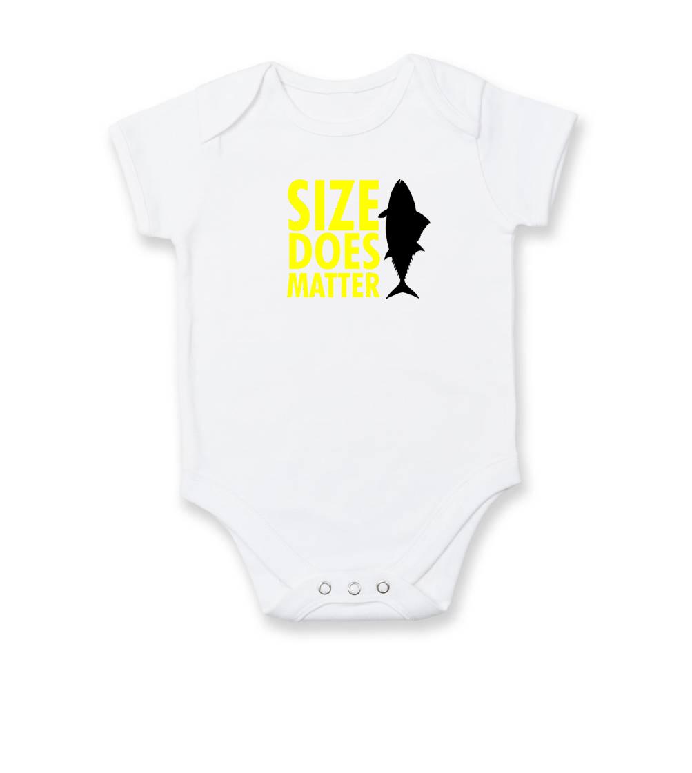 Tričká pre rybárov s potlačou - Rybárčenie - Size does matter - Body dojčenské s krátkym rukávom
