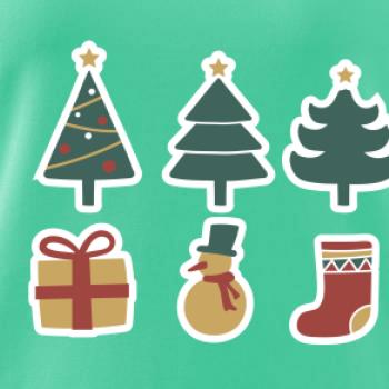 Vánoční sada - stromky a dárky