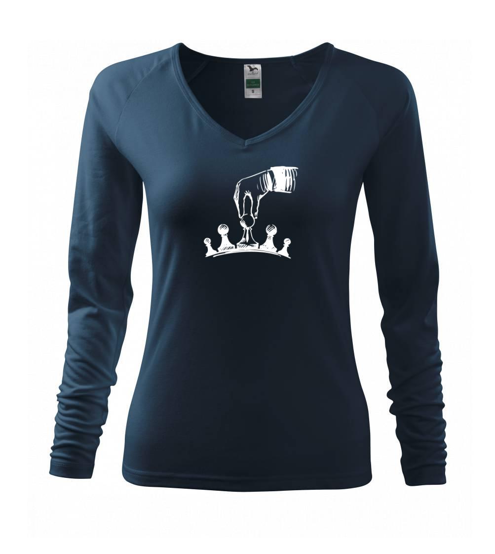 Tričká pre hráčov - Šach - ruka - Tričko dámske Elegance