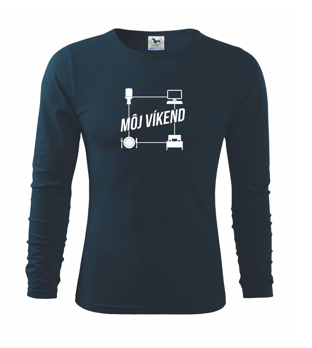 Tričká pre ajťákov - Môj víkend - Tričko s dlhým rukávom FIT-T long sleeve