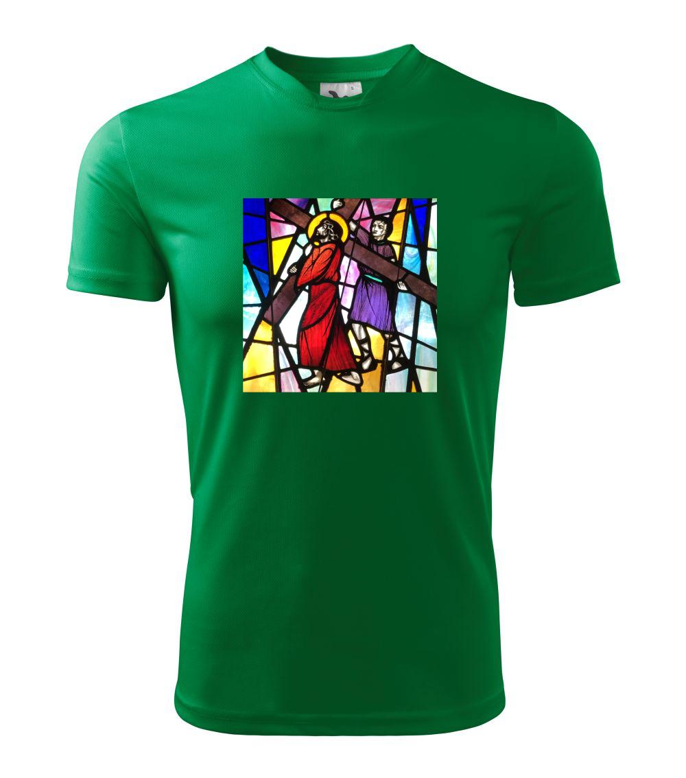 Vitráž - Ježiš a kríž Vitráž - Ježiš a kríž