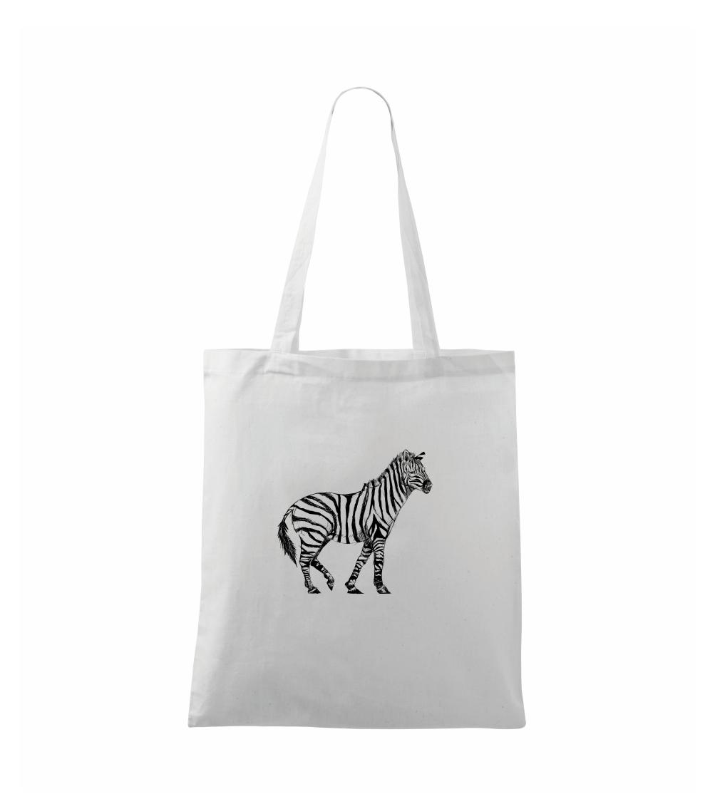 Tričká so zvieratami - Zebra kreslená - Taška bavlnená