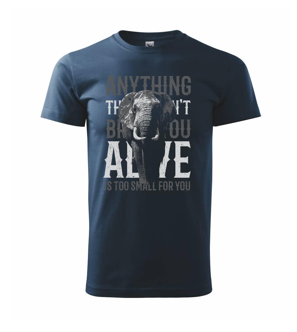 Tričká so zvieratami - Elephant toosmall - Tričko extra veľké  (5-8XL)