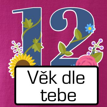 Kvetinové číslo kreslené - vlastný vek