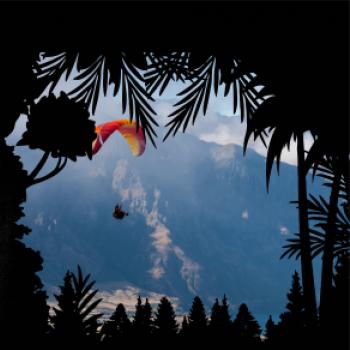 Fotka paragliding farebná Fotka paragliding farebná