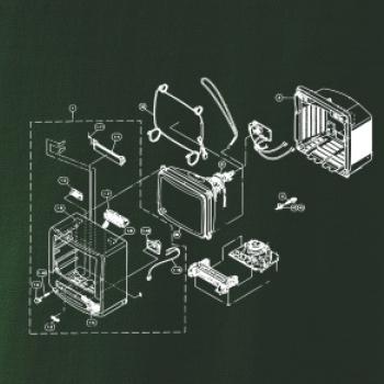 Nákres starý CRT televízor